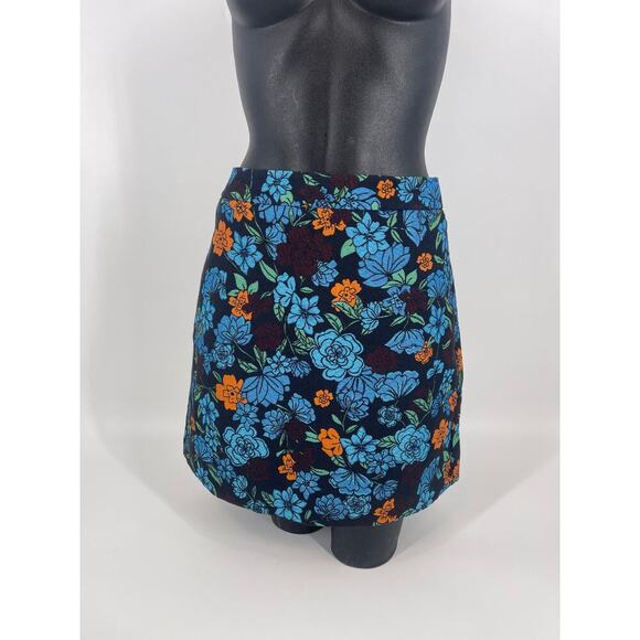 LOFT Blue Multicolored Womens Skirt (B18#4) - Picture 7 of 8